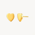 925 STERLING SILVER HEART STUD EARRINGS