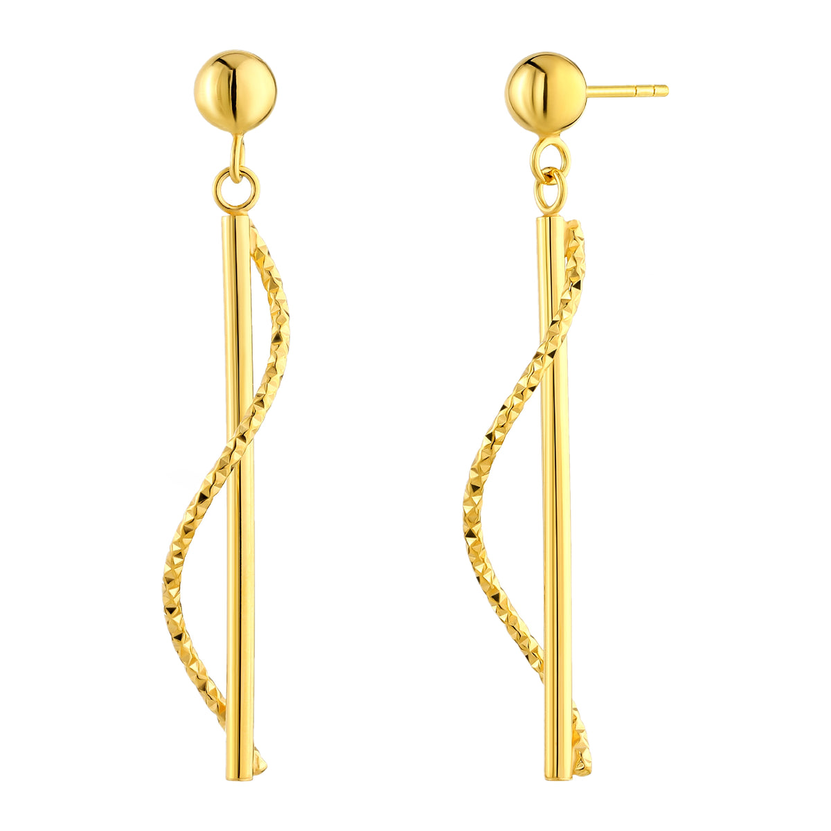 925 STERLING SILVER FANCY SWIRL DANGLE EARRINGS