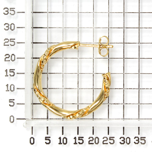925 STERING SILVER FANCY TWIST HOOP EARRINGS