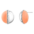 925 STERLING SILVER SEMI-ENAMELED EARRINGS