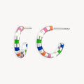 925 STERLING SILVER EARRINGS WITH ENAMEL