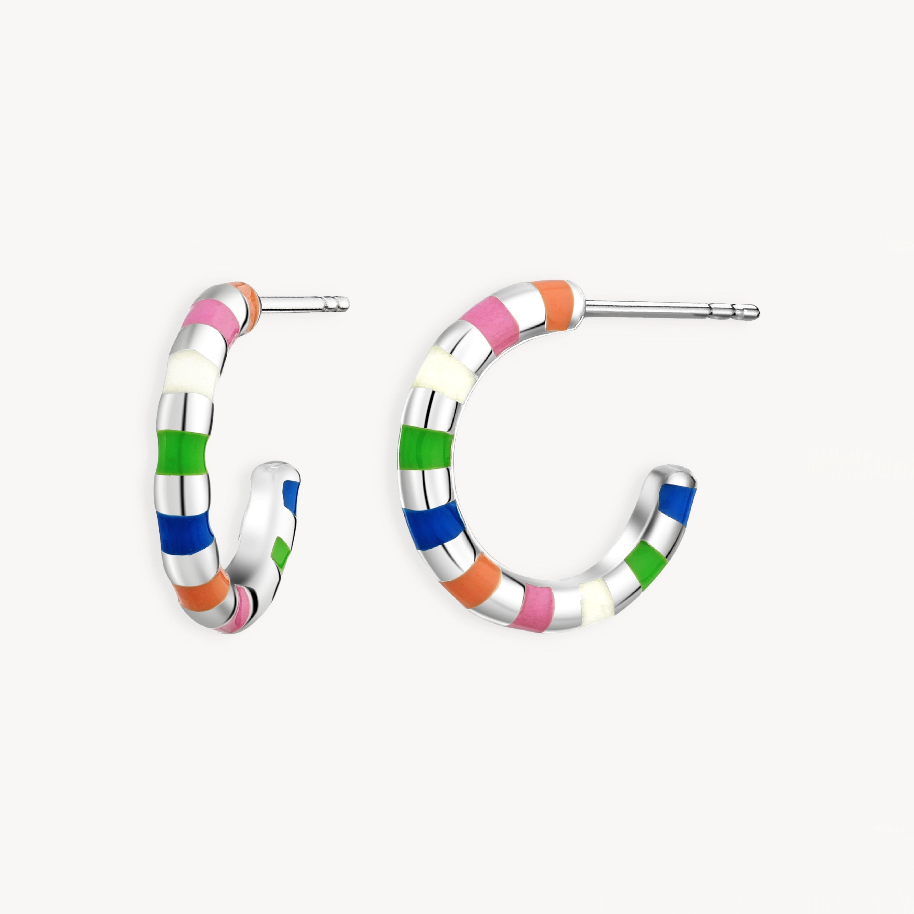 925 STERLING SILVER EARRINGS WITH ENAMEL