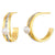 925 STERING SILVER C-HOOP EARRING WITH PEARL