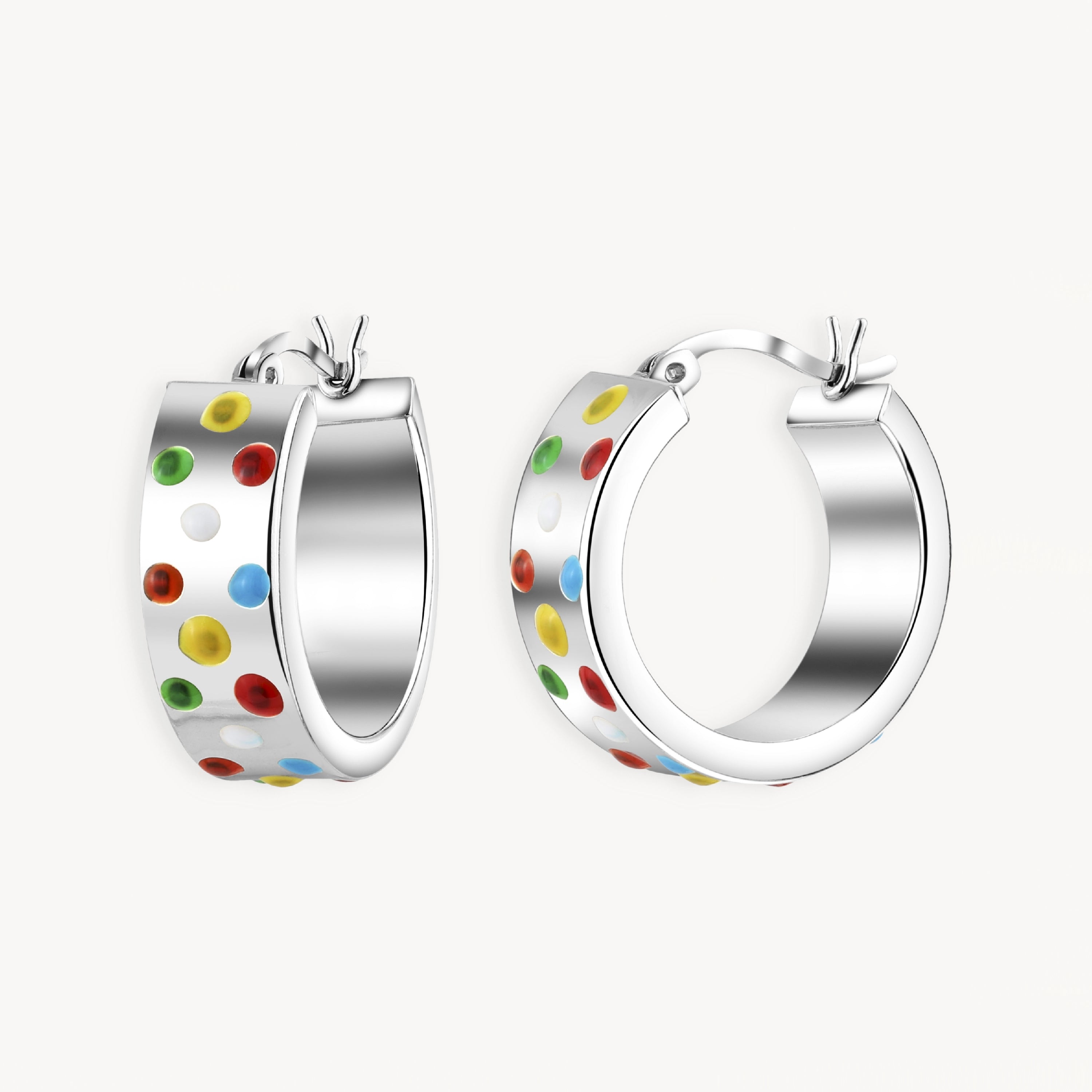 925 STERLING SILVER EARRINGS WITH ENAMEL