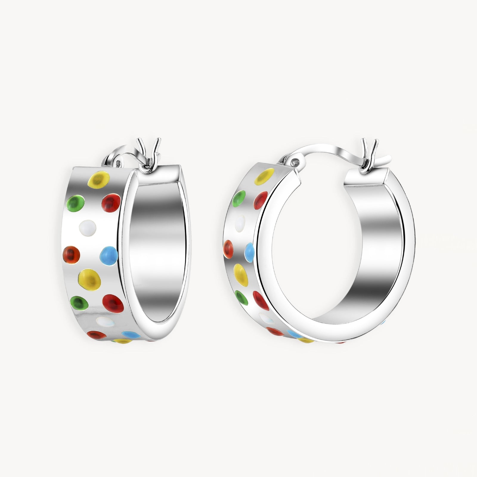 925 STERLING SILVER EARRINGS WITH ENAMEL