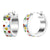 925 STERLING SILVER ROUND HOOP EARRINGS WITH ENAMELS