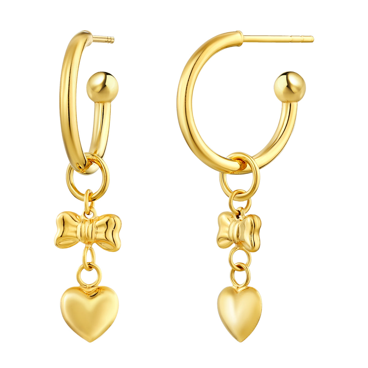 925 STERLING SILVER DANGLED LIGHT WEIGHT HOOP EARRINGS