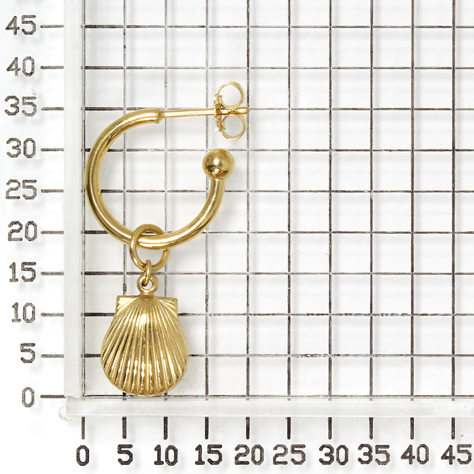 925 STERLING SILVER LIGHT WEIGHT DANGLED C HOOP EARRINGS