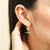 925 STERLING SILVER LIGHT WEIGHT DANGLED HUGGIE EARRINGS