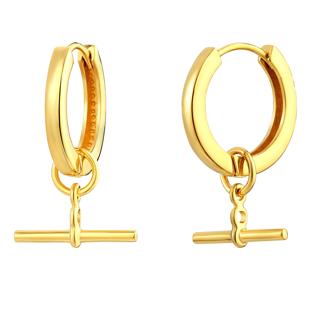 925 STERLING SILVER LIGHT WEIGHT DANGLED HUGGIE EARRINGS