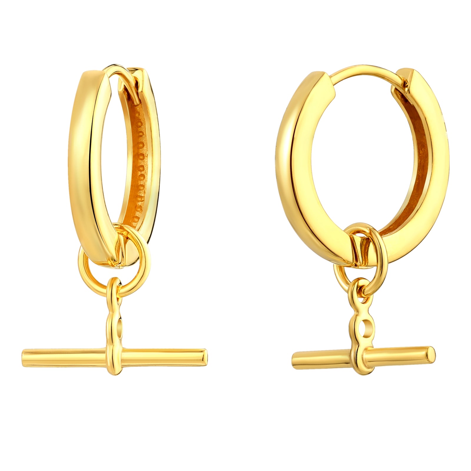 925 STERLING SILVER LIGHT WEIGHT DANGLED HUGGIE EARRINGS