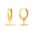 925 STERLING SILVER LIGHT WEIGHT DANGLED HUGGIE EARRINGS