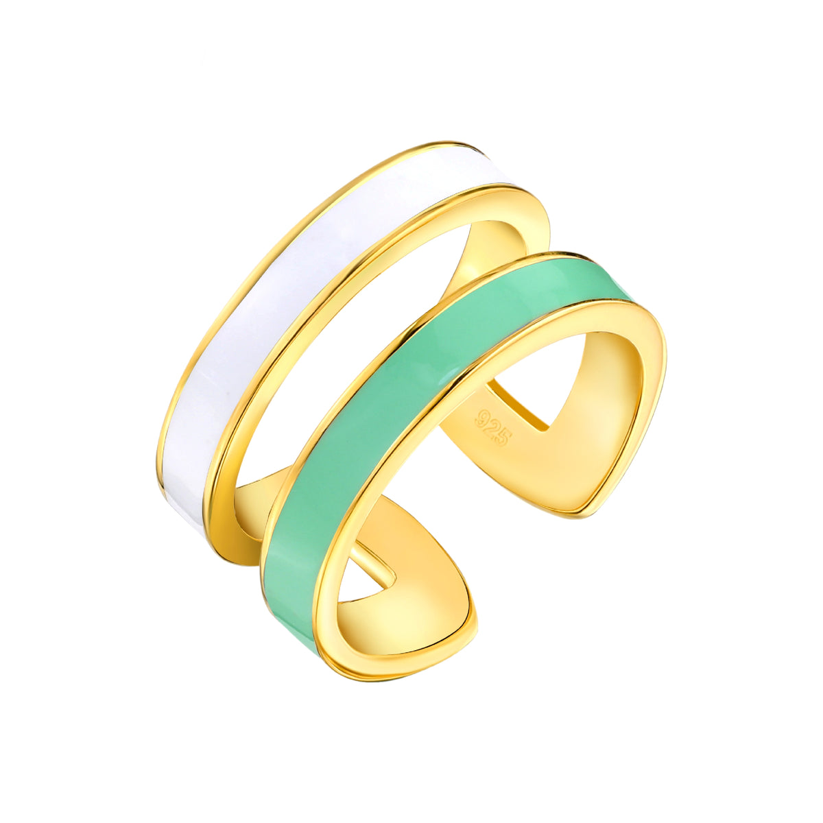 925 STERLING SILVER ENAMELED RING