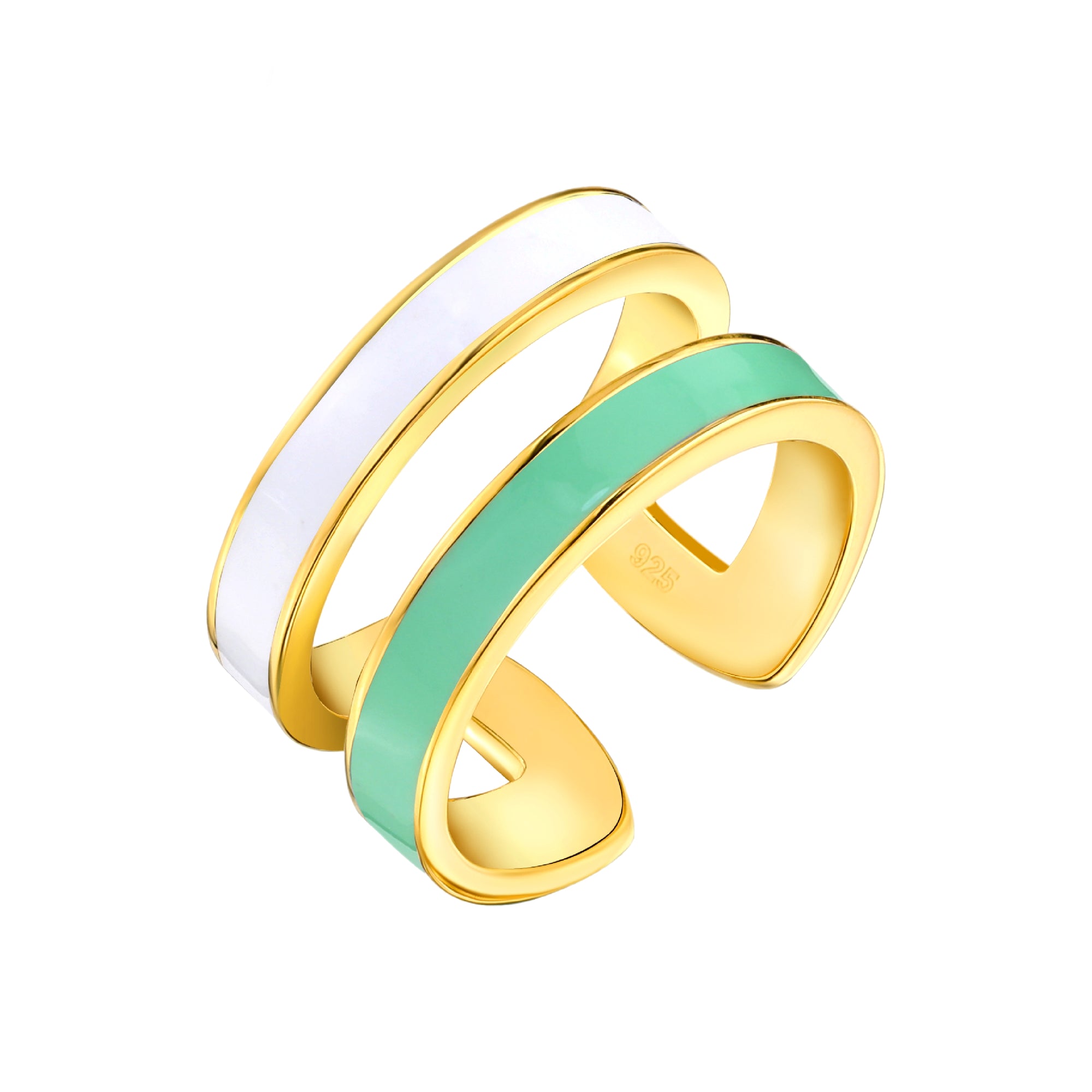 925 STERLING SILVER ENAMELED RING