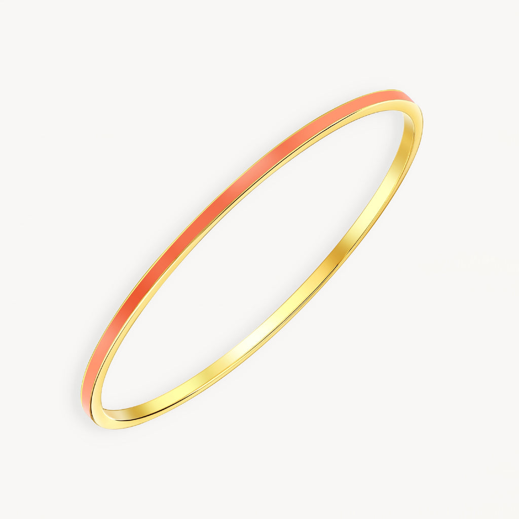 925 STERLING SILVER CLASSIC ENAMEL SLIP ON BANGLE