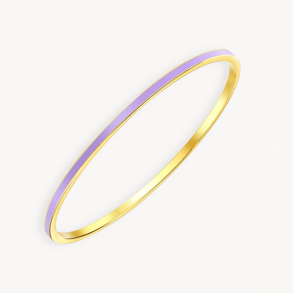925 STERLING SILVER CLASSIC ENAMEL SLIP ON BANGLE