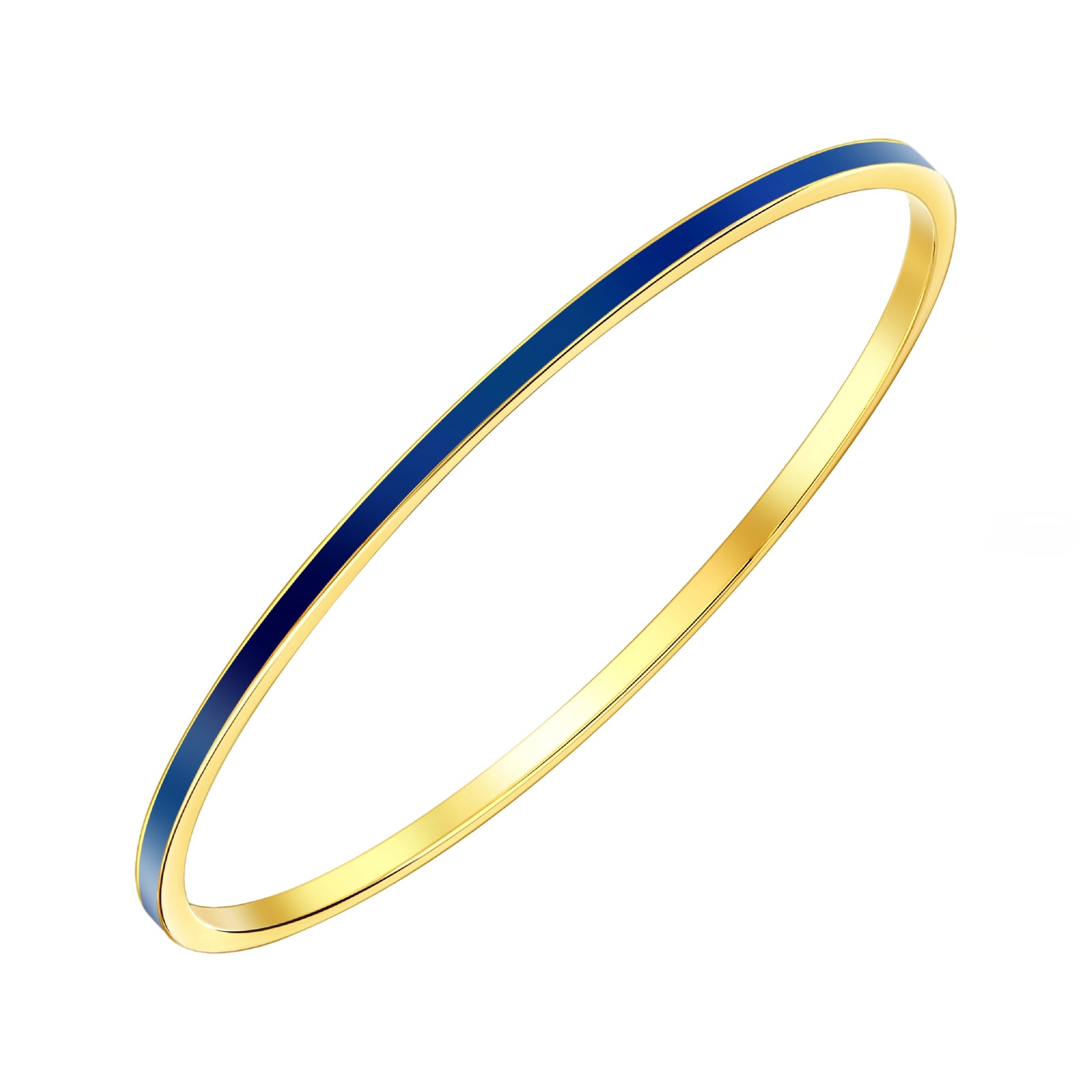 925 STERLING SILVER CLASSIC ENAMEL SLIP ON BANGLE