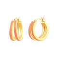 925 STERLING SILVER DOUBLE HOOP EARRINGS