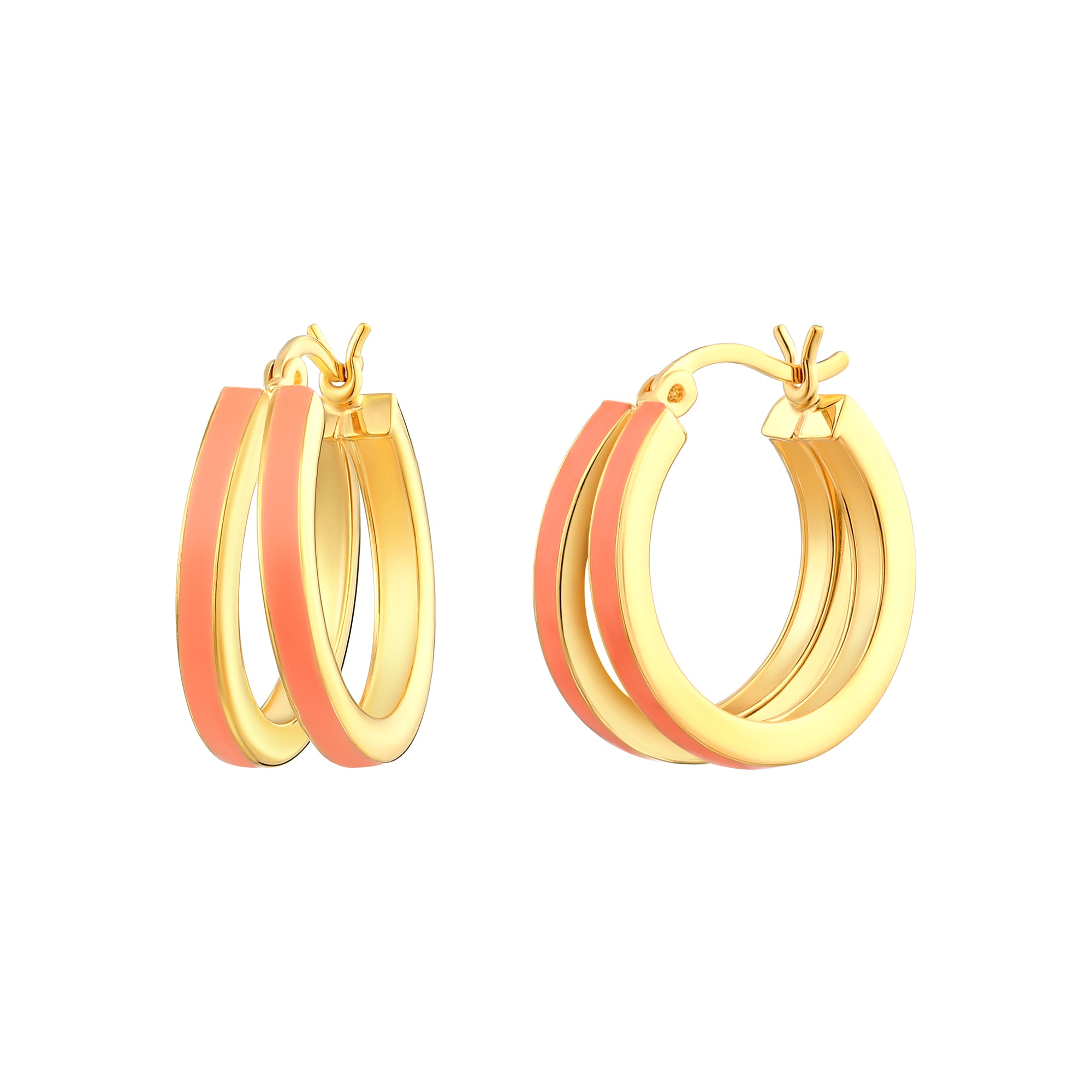 925 STERLING SILVER DOUBLE HOOP EARRINGS