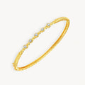 925 STERLING SILVER HINGE BANGLE WITH CUBIC ZIRCONIA