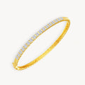 925 STERLING SILVER HINGE BANGLE WITH CUBIC ZIRCONIA