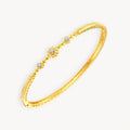 925 STERLING SILVER HINGE BANGLE WITH CUBIC ZIRCONIA