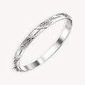 925 STERLING SILVER DIAMOND CUT TUBE HINGED BANGLE
