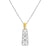 925 STERLING SILVER OPEN WORK DANGLED PENDANT WITH CUBIC ZIRCONIA