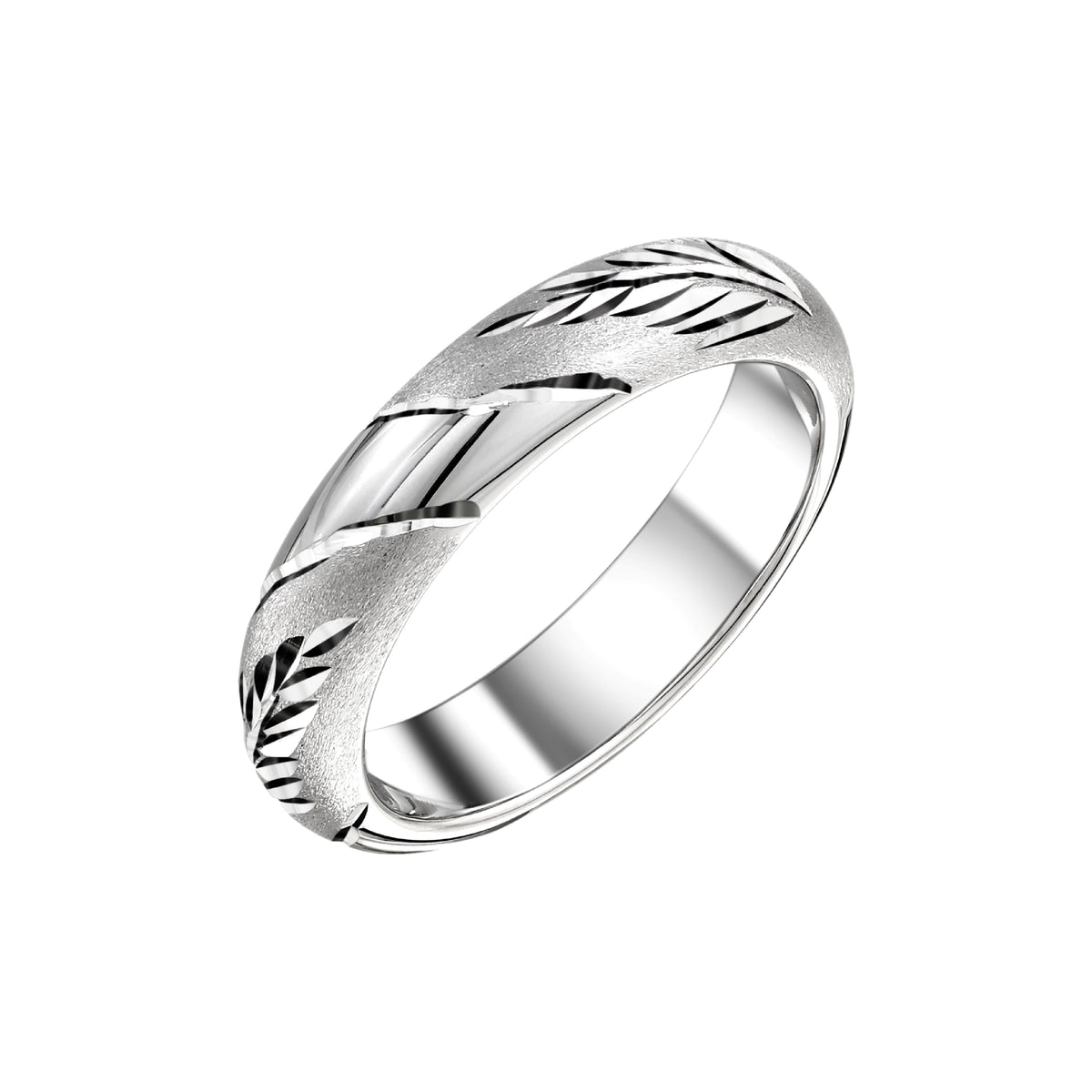 925 STERLING SILVER WITH DIAMOND CUT RING