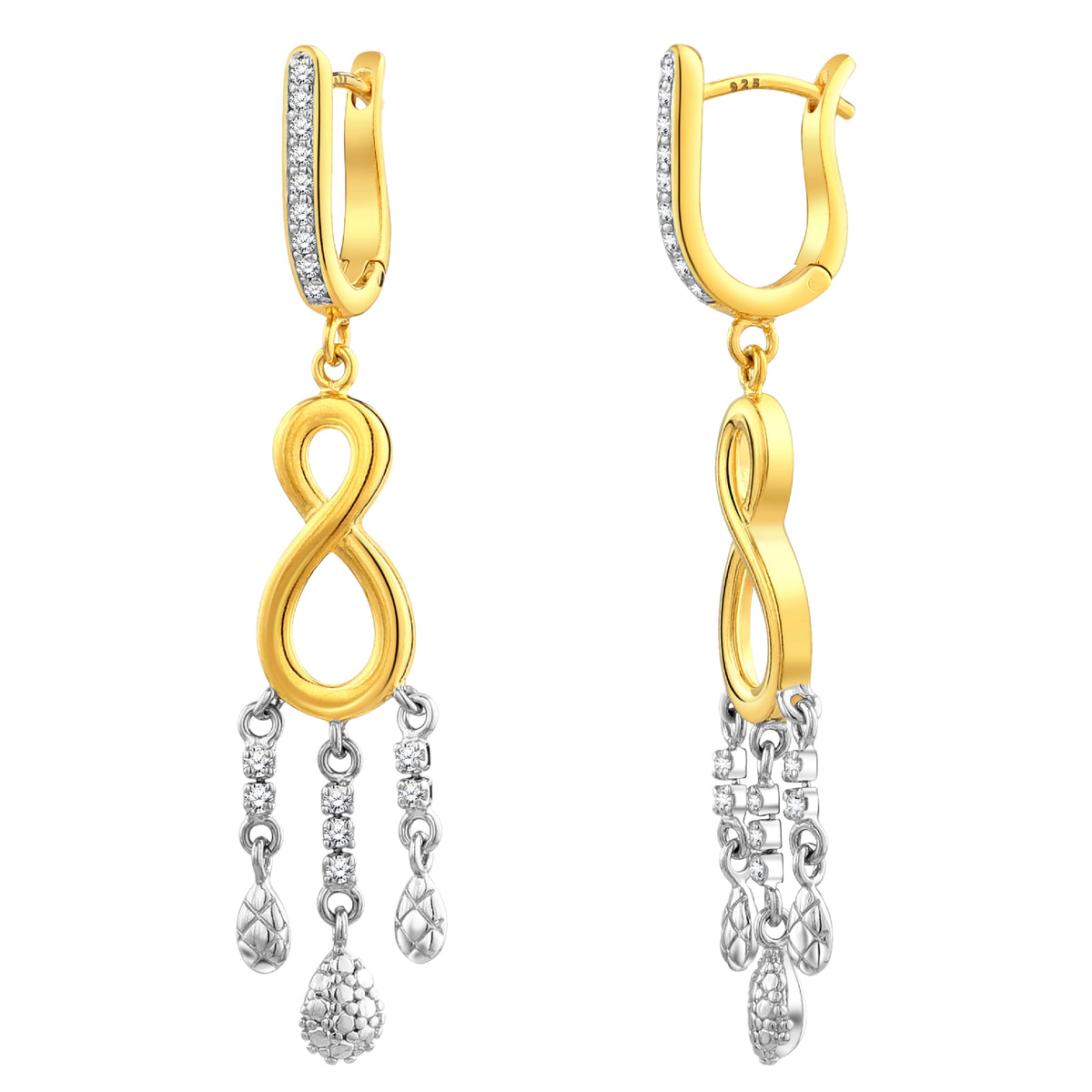 925 STERLING SILVER WATERFALL EARRINGS