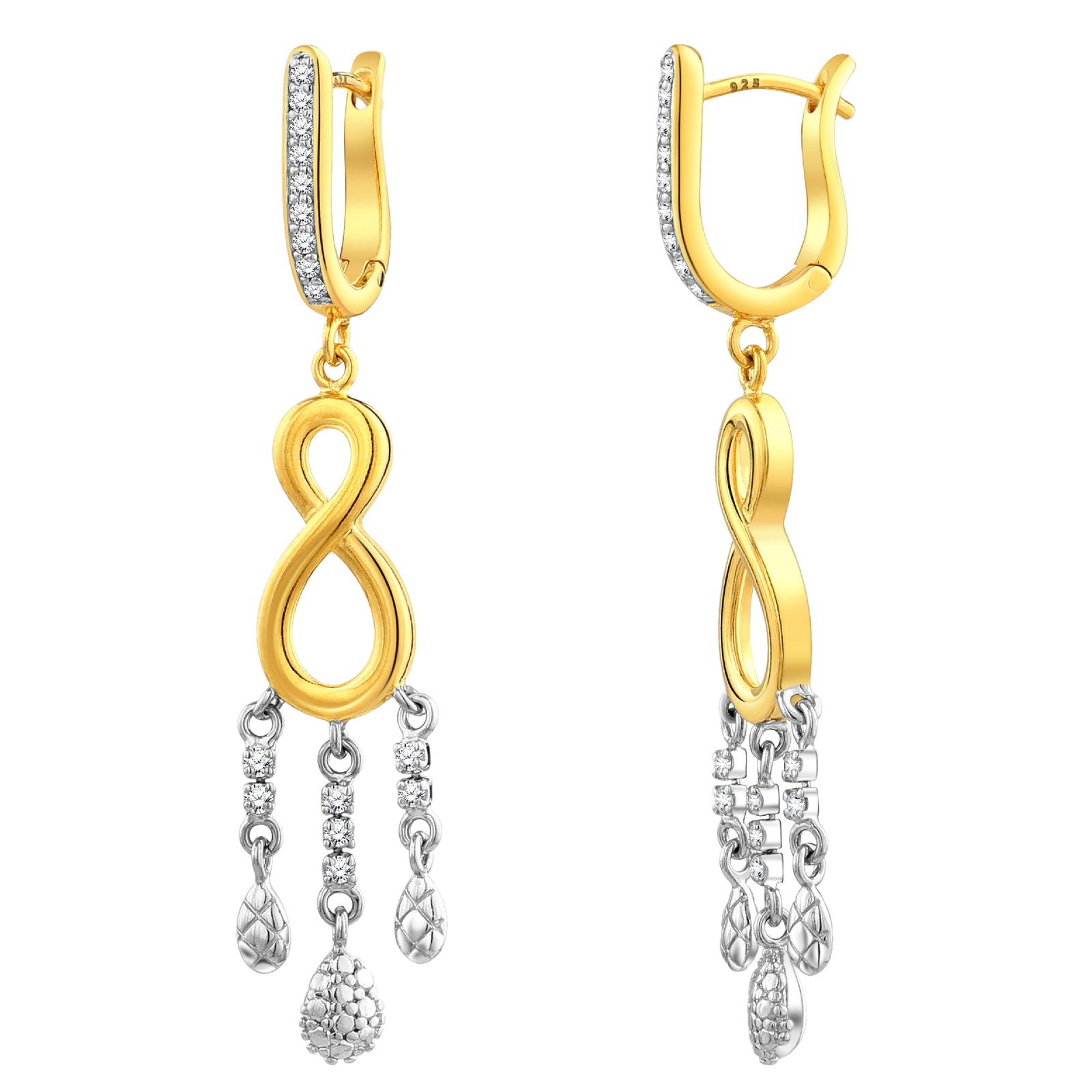 925 STERLING SILVER WATERFALL EARRINGS
