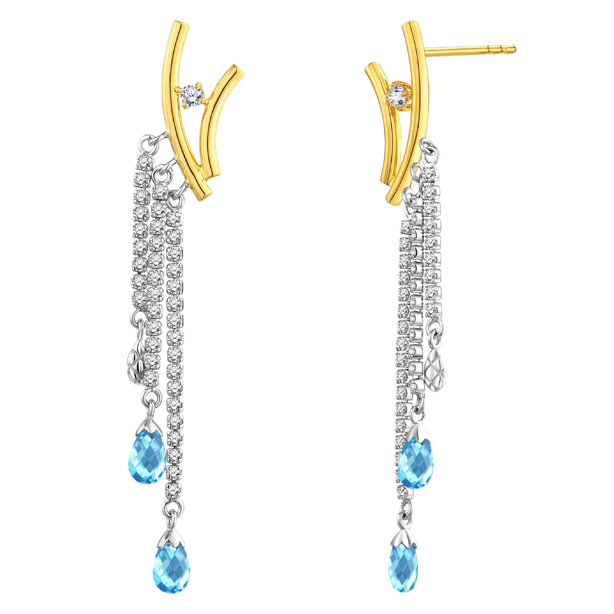 925 STERLING SILVER WATERFALL EARRINGS