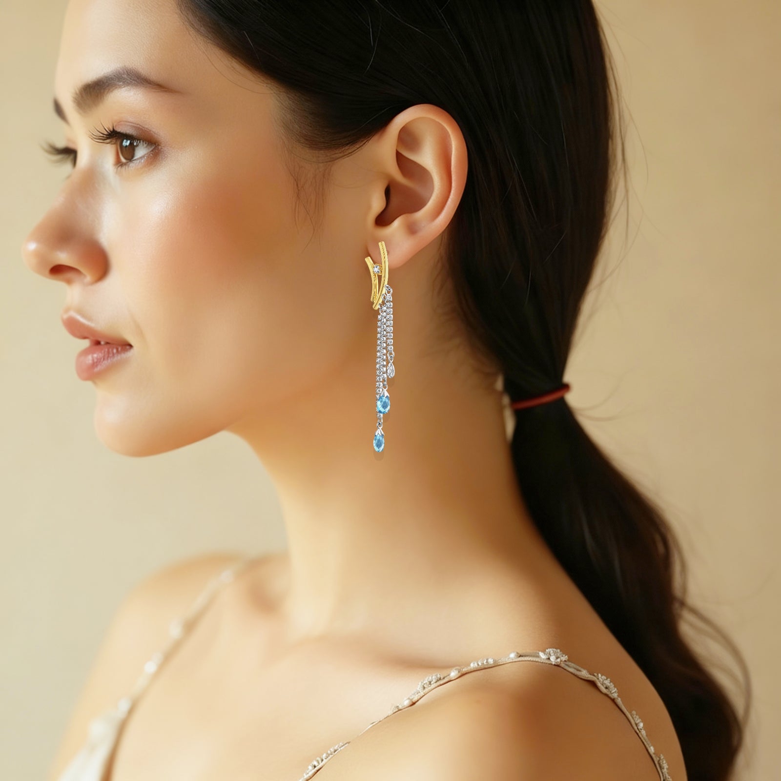 925 STERLING SILVER WATERFALL EARRINGS