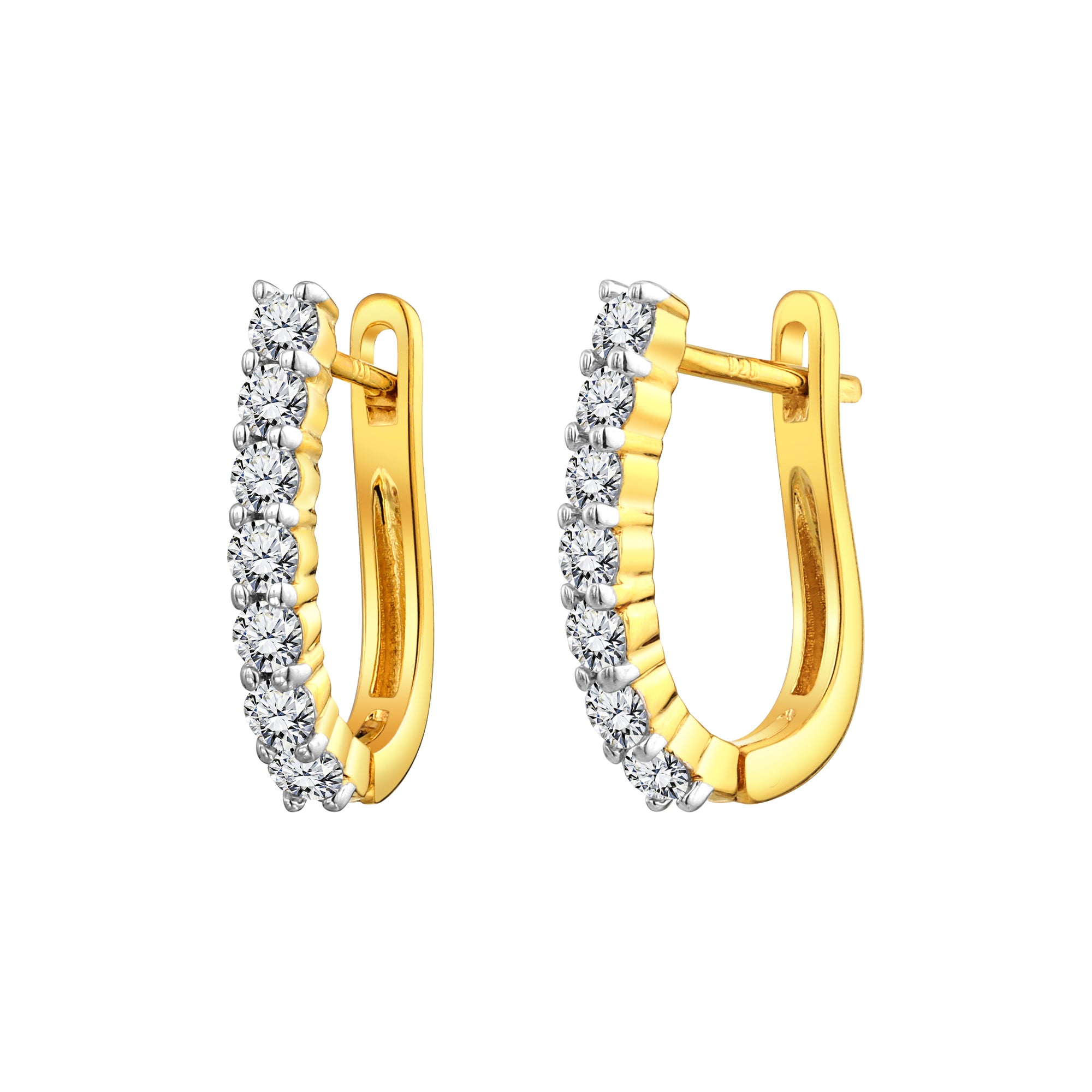 925 STERING SILVER CLIP EARRINGS WITH CUBIC ZIRCONIA