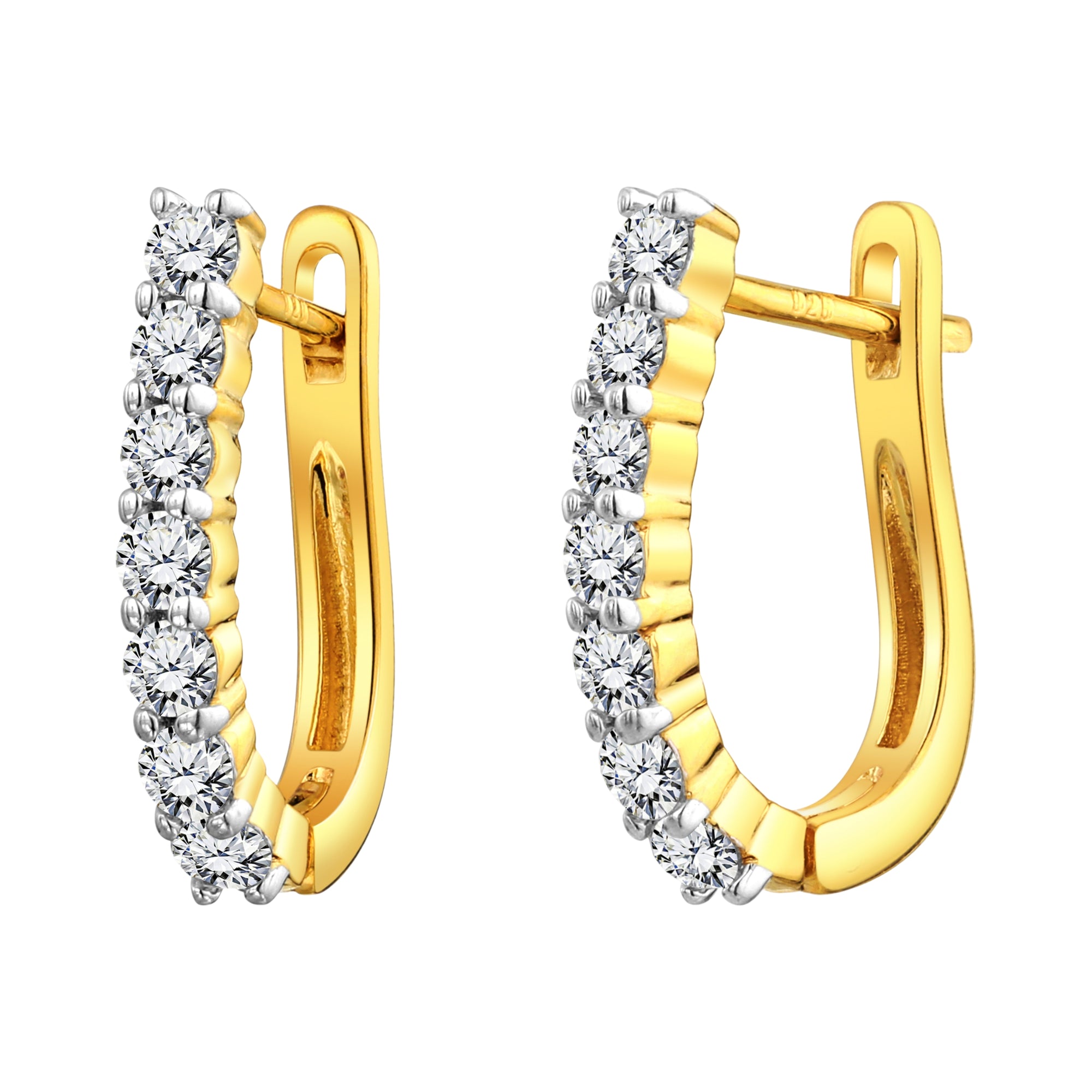 925 STERING SILVER CLIP EARRINGS WITH CUBIC ZIRCONIA
