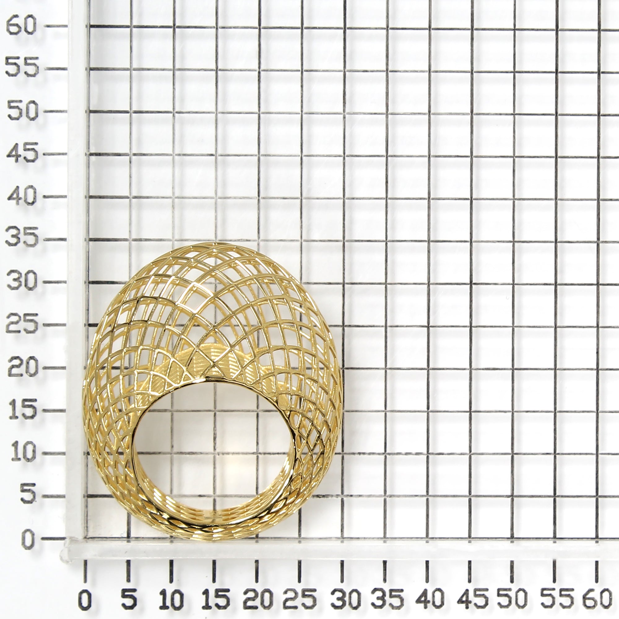 14K PLAIN YELLOW GOLD LE MESH RING