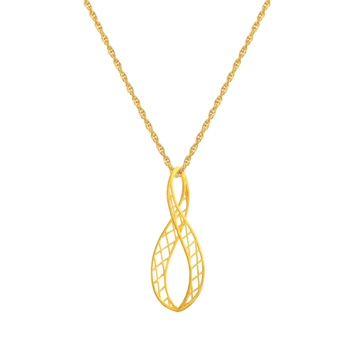 14K LE MESH INFINITY PENDANT NECKLACE