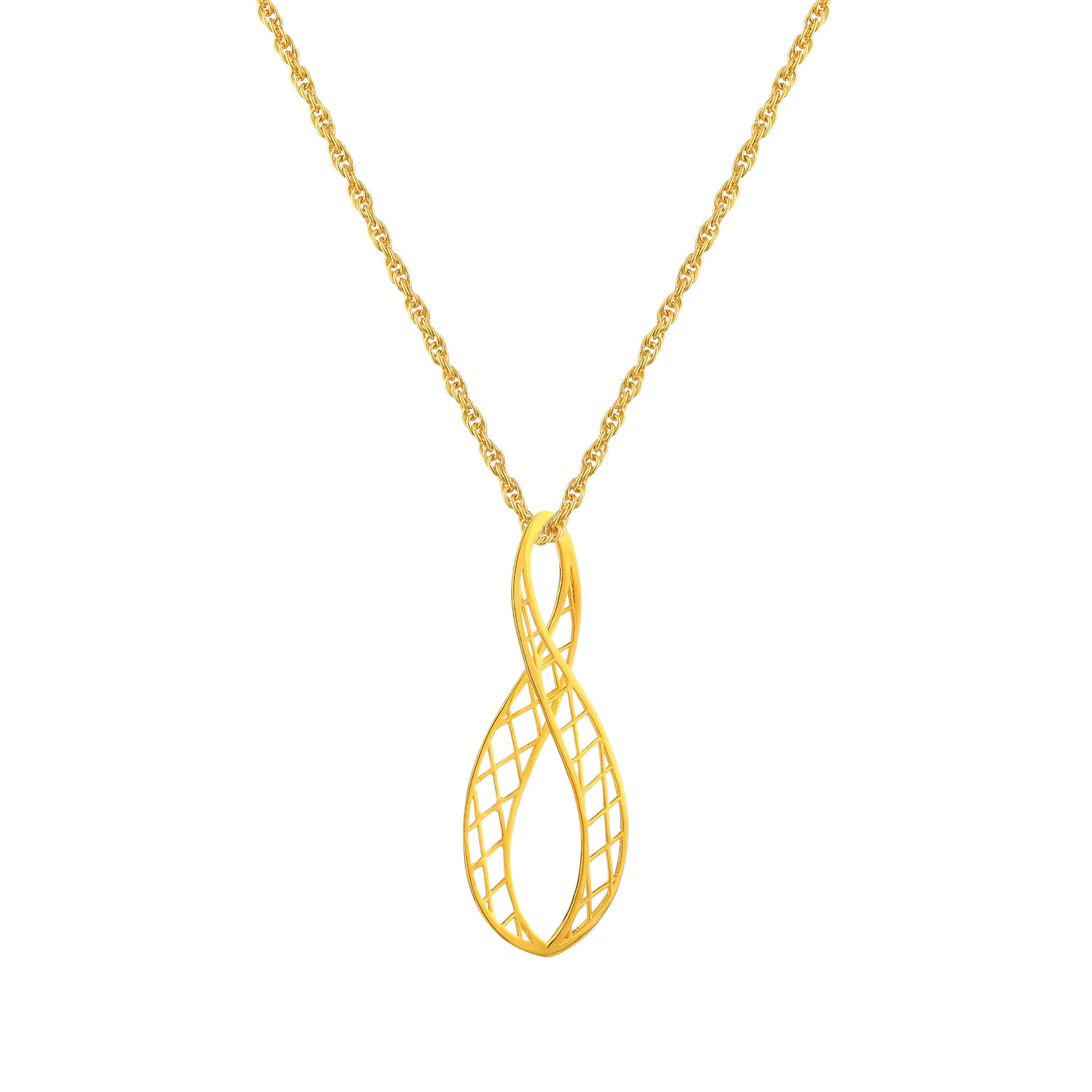 14K LE MESH INFINITY PENDANT NECKLACE
