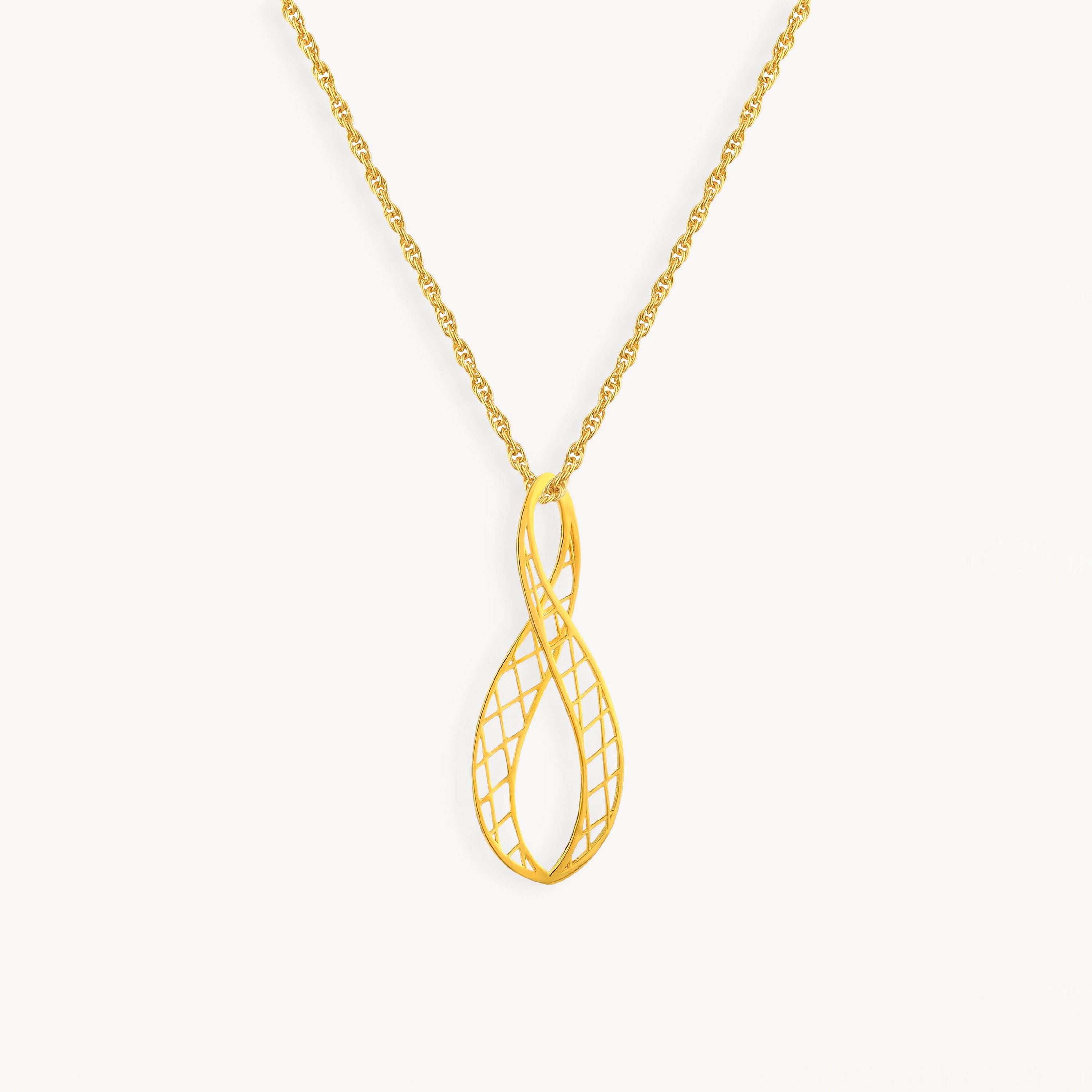 925 STERLING SILVER LE MESH INFINITY PENDANT NECKLACE