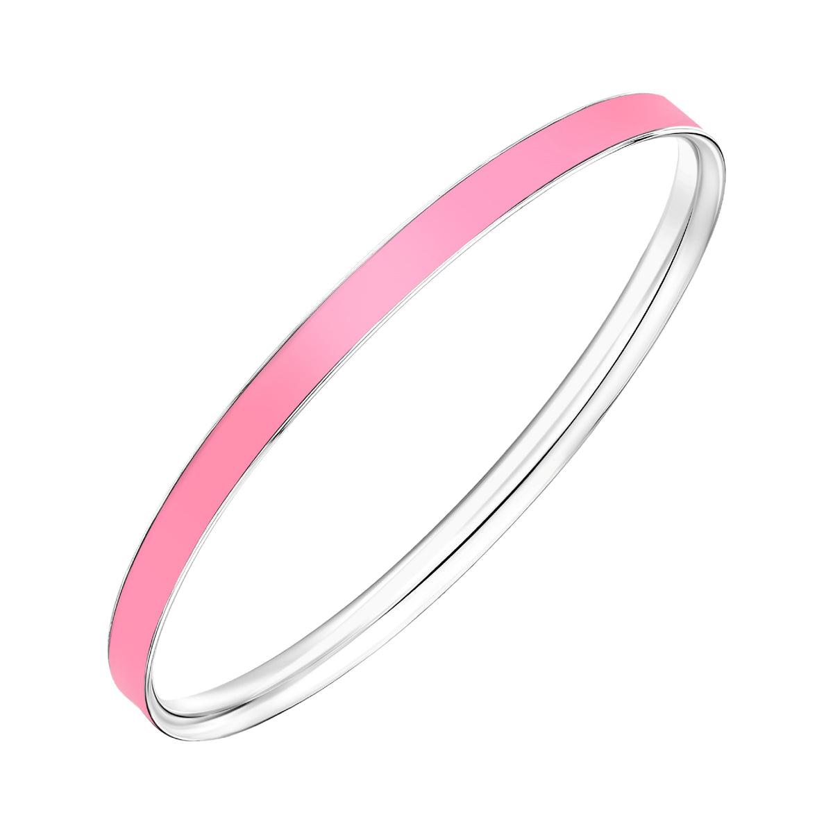 925 STERLING SILVER CLASSIC ENAMEL SLIP ON BANGLE