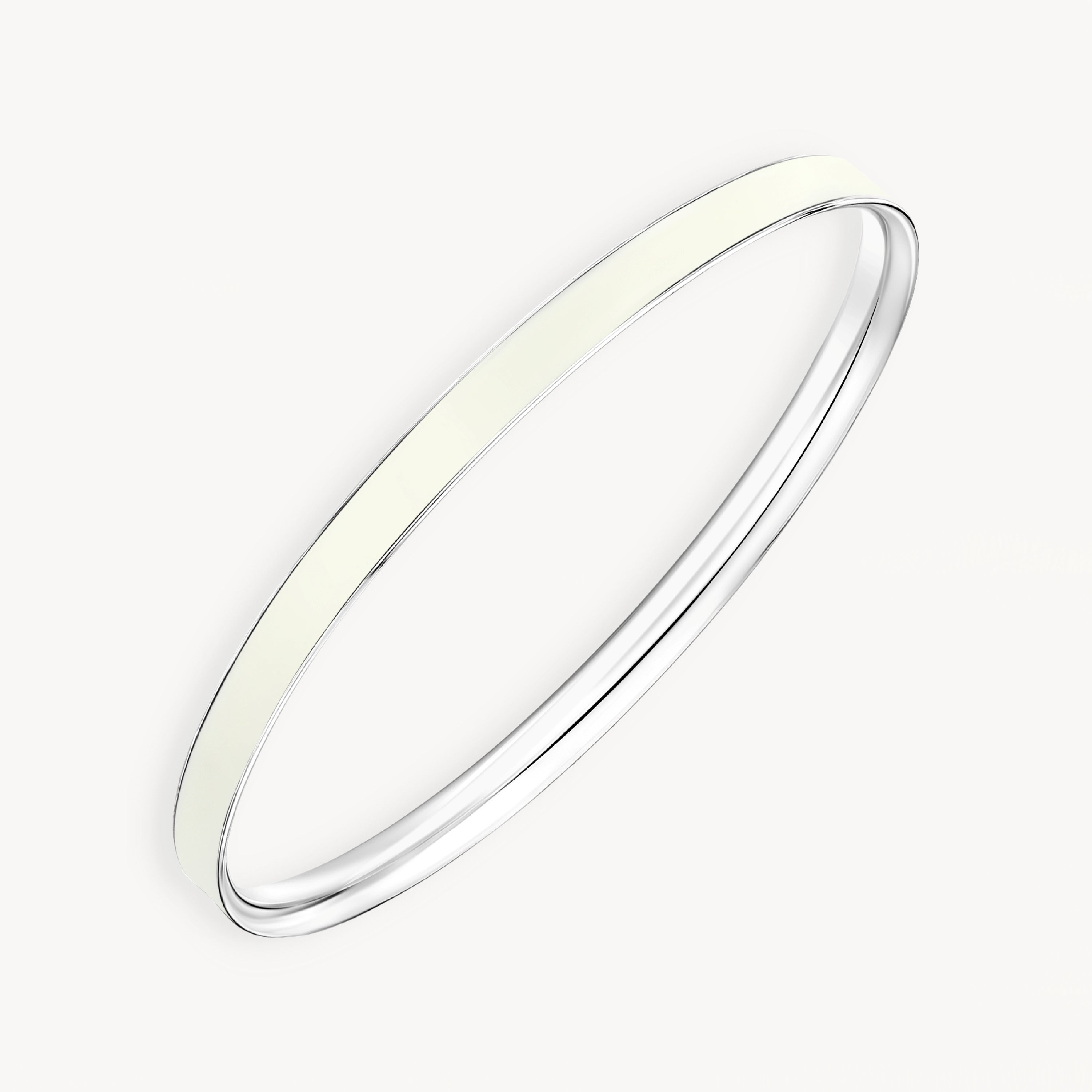 925 STERLING SILVER CLASSIC ENAMEL SLIP ON BANGLE