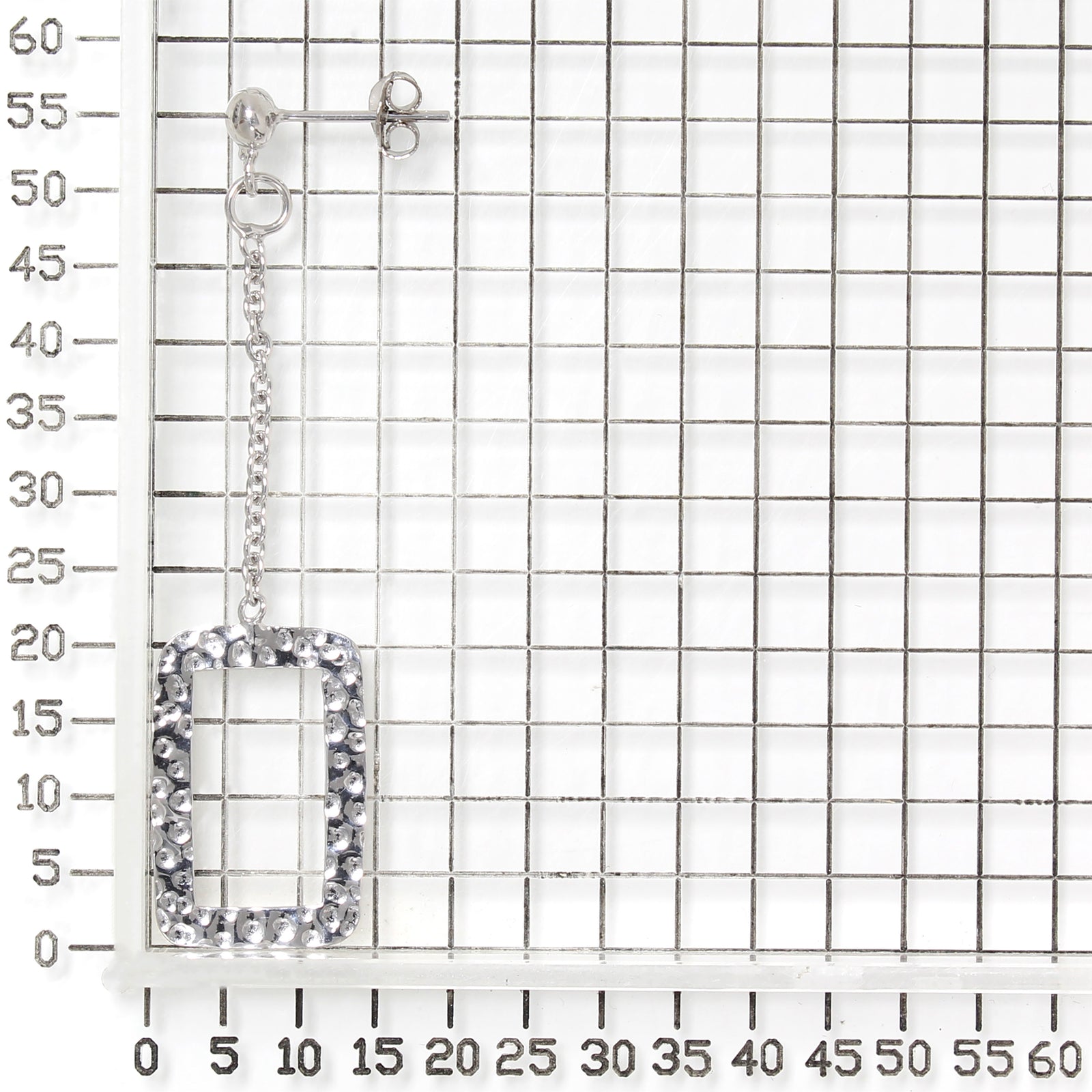 925 STERLING SILVER GEOMETRIC DANGLE CHAIN EARRINGS