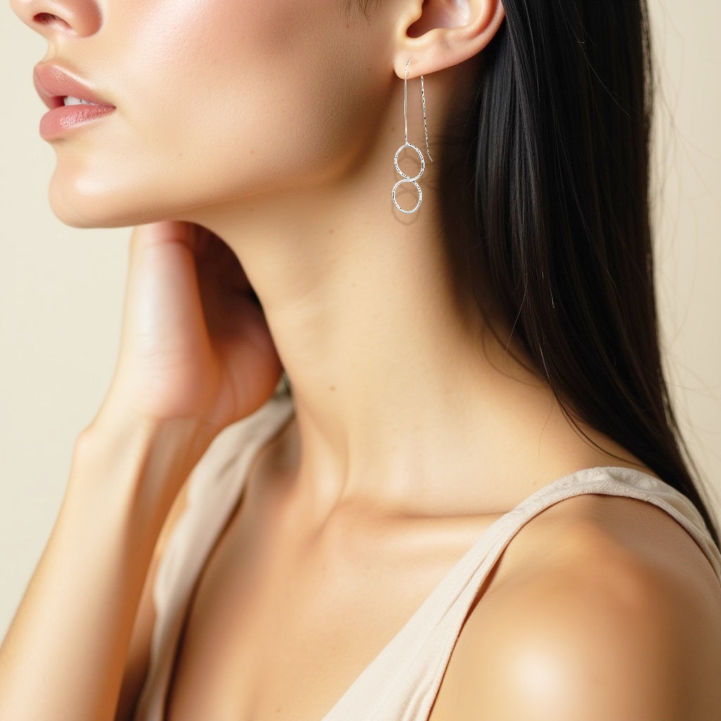 925 STERLNG SILVER 8-SHAPE EARRINGS