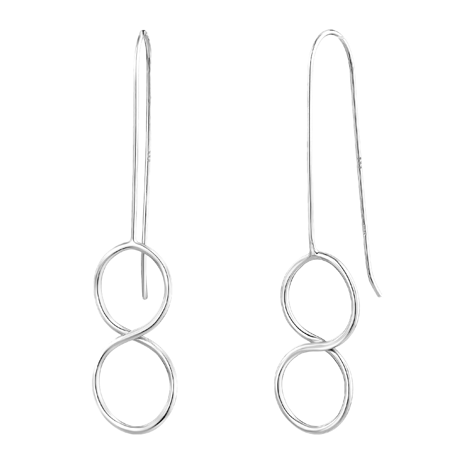 925 STERLNG SILVER 8-SHAPE EARRINGS