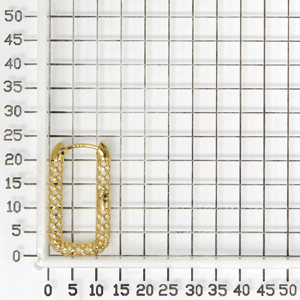 925 STERING SILVER LE MESH HUGGIE EARRINGS