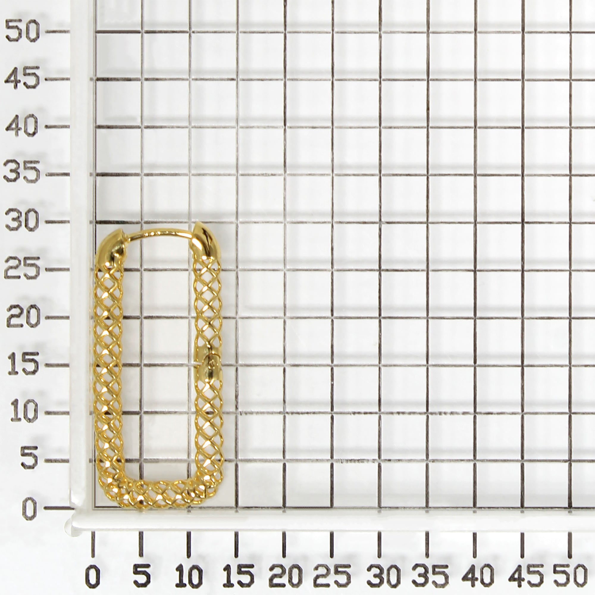 14K PLAIN YELLOW GOLD LE MESH EARRINGS