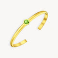 925 STERLING SILVER CUFF BANGLE WITH PERIDOT