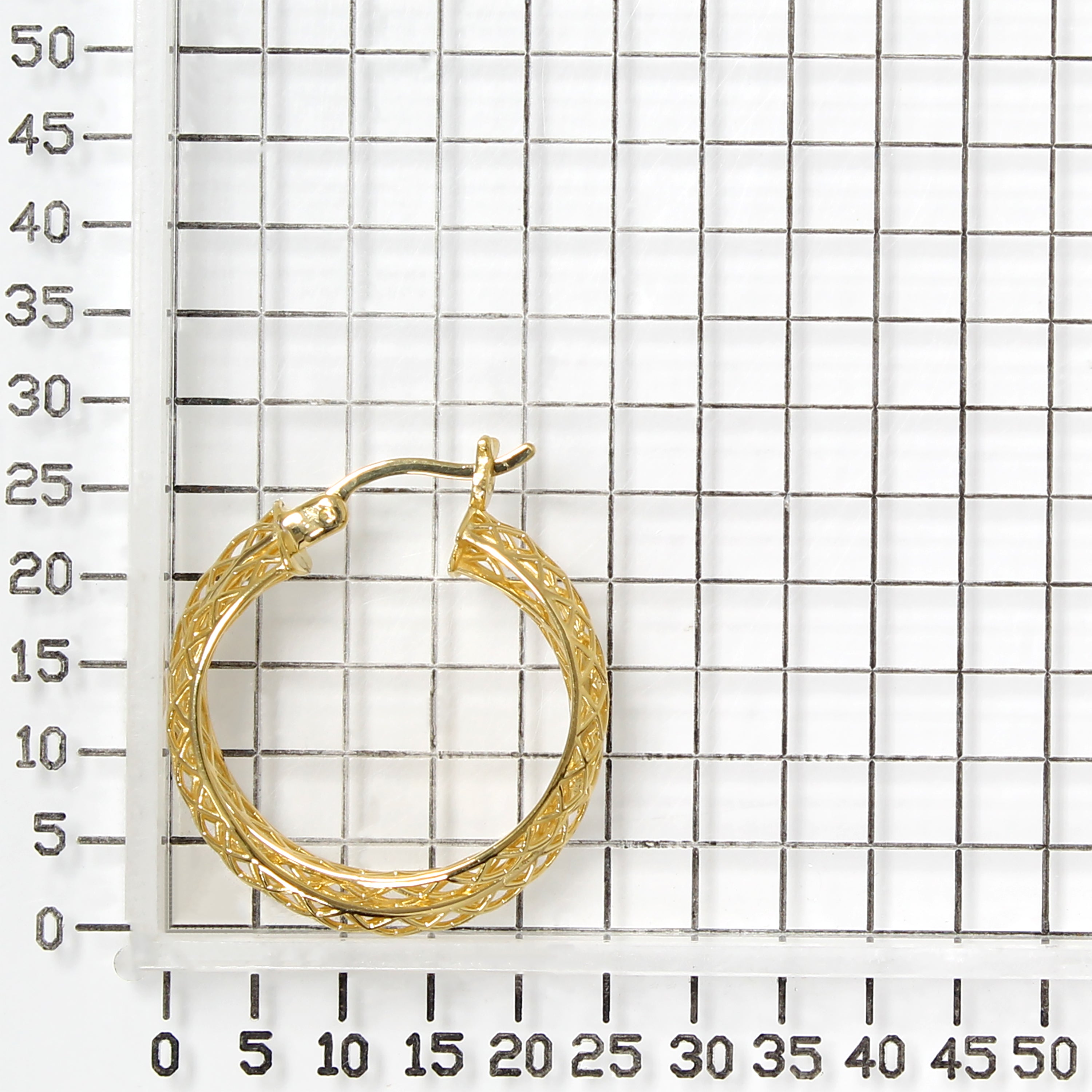 925 STERING SILVER LE MESH DOUBLE HOOP EARRINGS