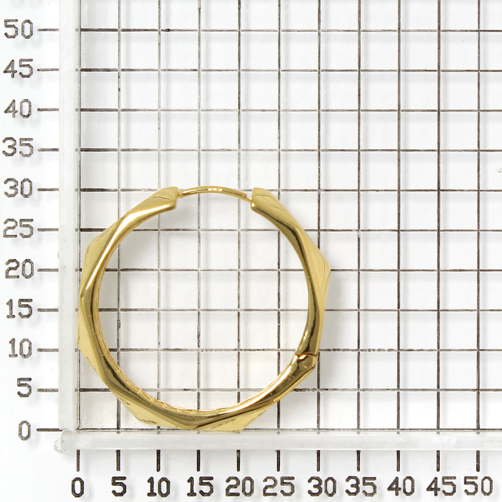 925 STERLING SILVER LE MESH FANCY HUGGIE EARRINGS