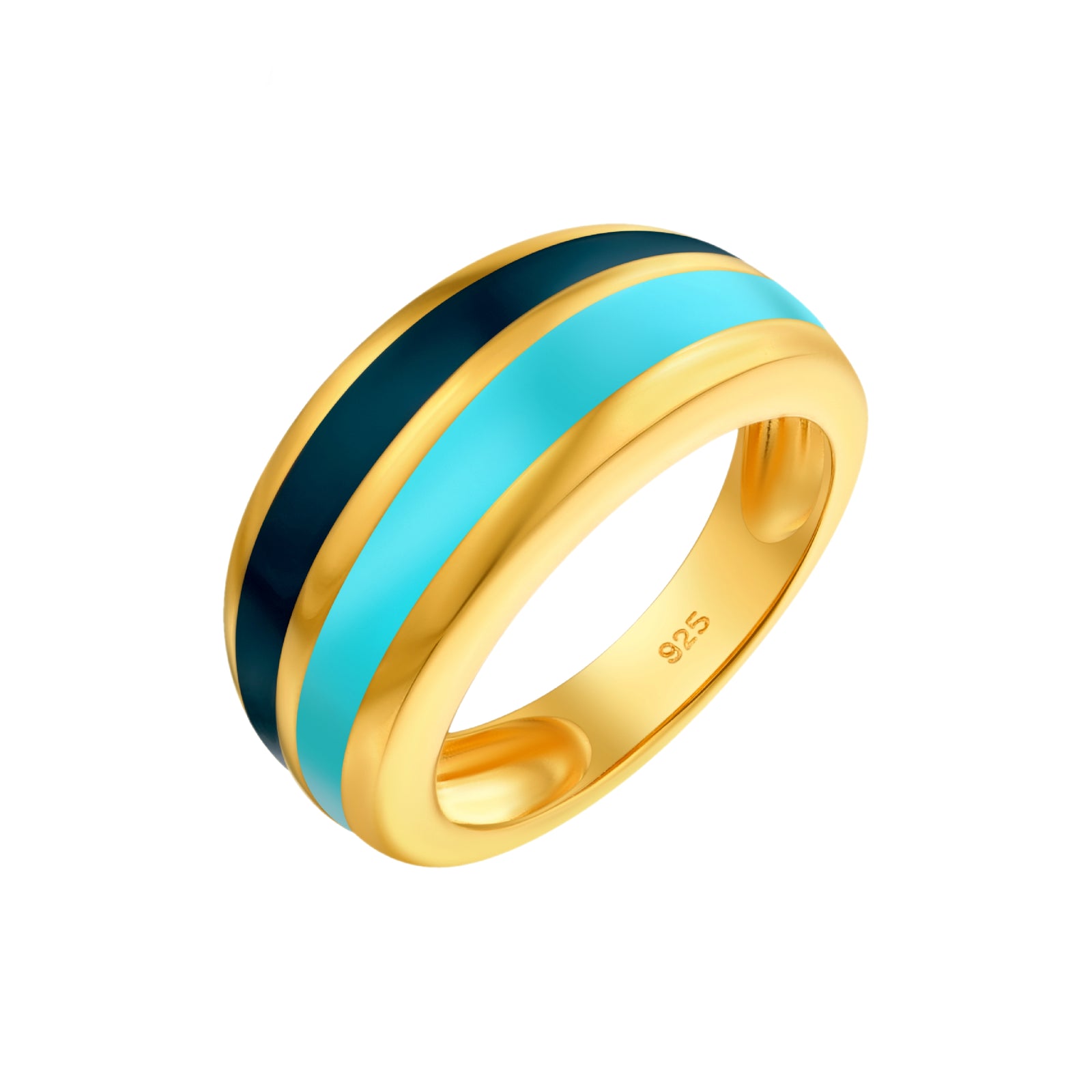 925 STERLING SILVER ENAMELED RING